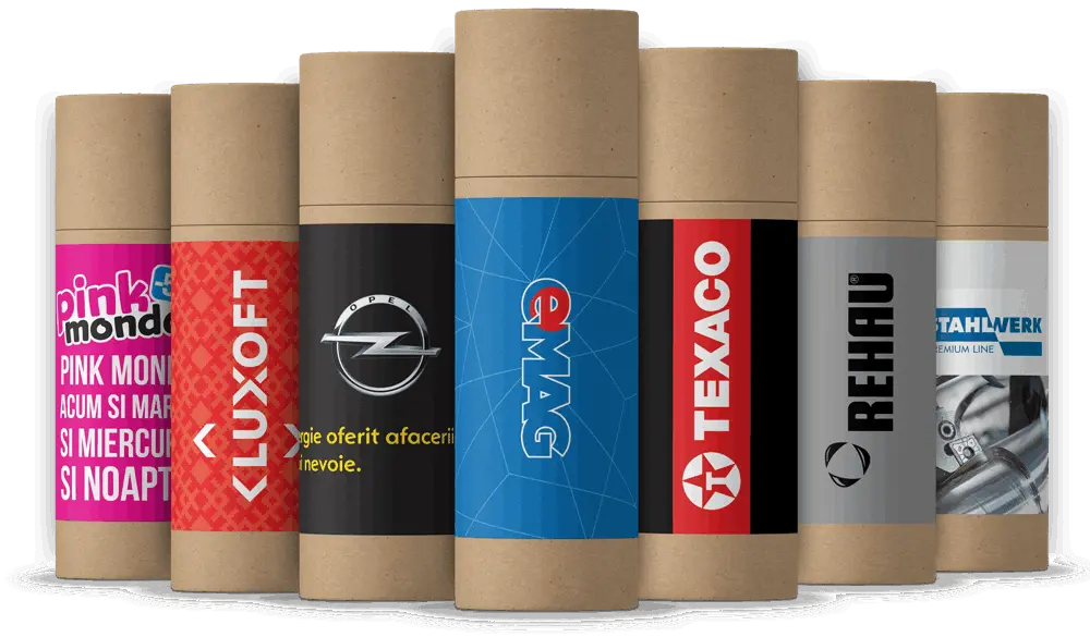 Tricouri personalizate in tub de carton